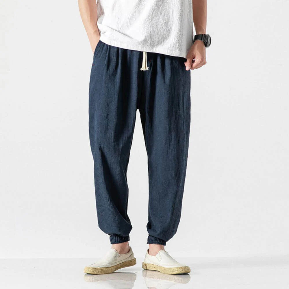 PANTALONI COMFORT JAPAN IN LINO