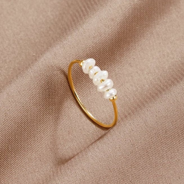 ANELLO CON PERLE D'ACQUA DOLCE