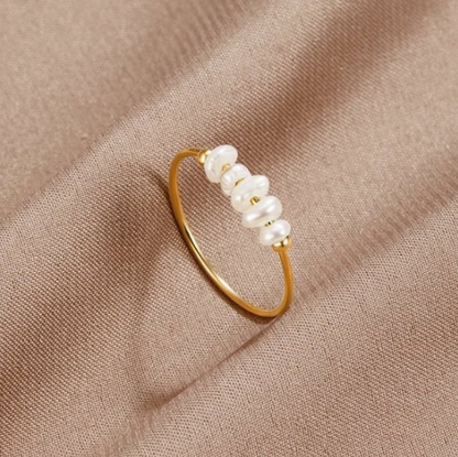 ANELLO CON PERLE D'ACQUA DOLCE