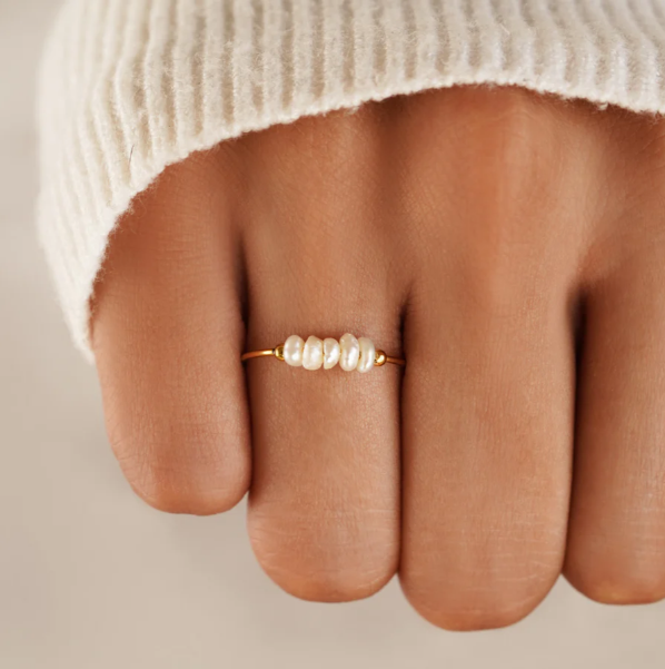 ANELLO CON PERLE D'ACQUA DOLCE
