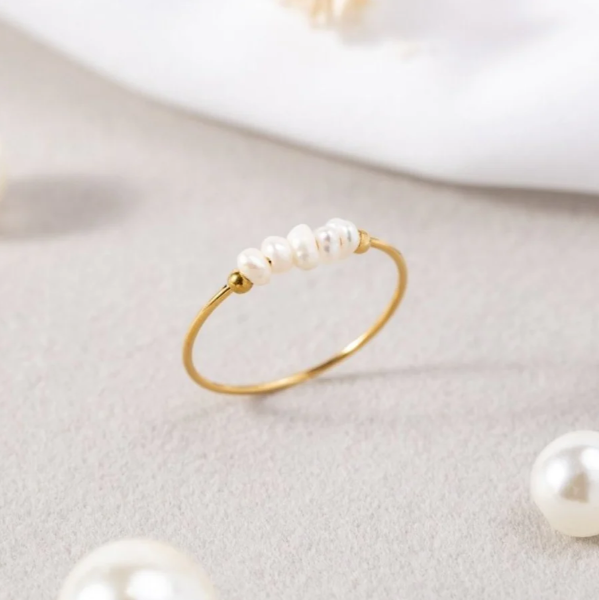 ANELLO CON PERLE D'ACQUA DOLCE