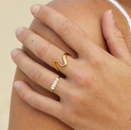 ANELLO CON PERLE D'ACQUA DOLCE