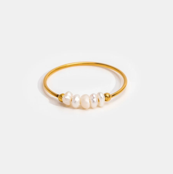 ANELLO CON PERLE D'ACQUA DOLCE