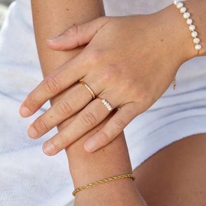 ANELLO CON PERLE D'ACQUA DOLCE