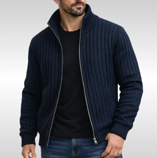 CARDIGAN CLASSICO ELEGANTE CON ZIP